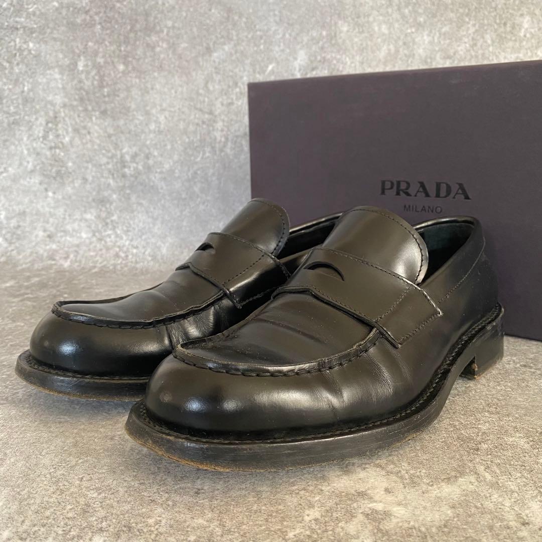 PRADA プラダ　ペニーローファー　レザー　ブラック　アーカイブ　24.5cm