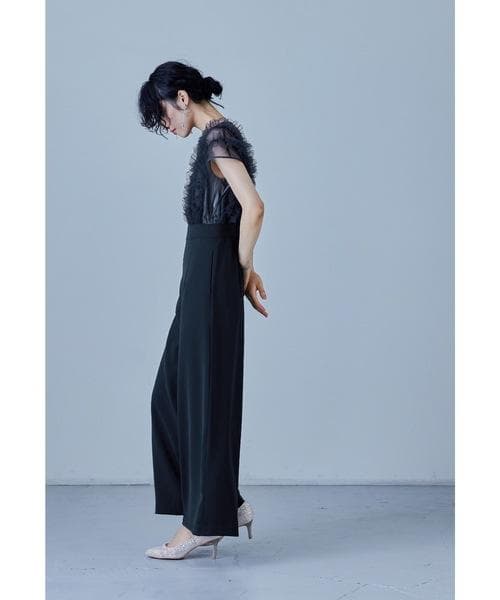 美品 niana ニアナ チュールドッキングパンツドレス M 結婚式 パーティー