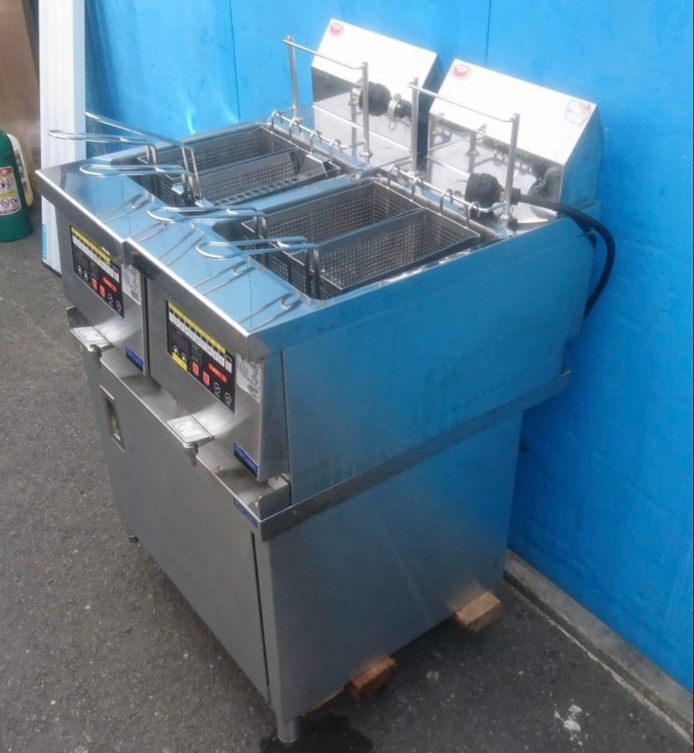 マルゼン MIF-MB7T 電気フライヤーセット3相 200V 2層フライヤー