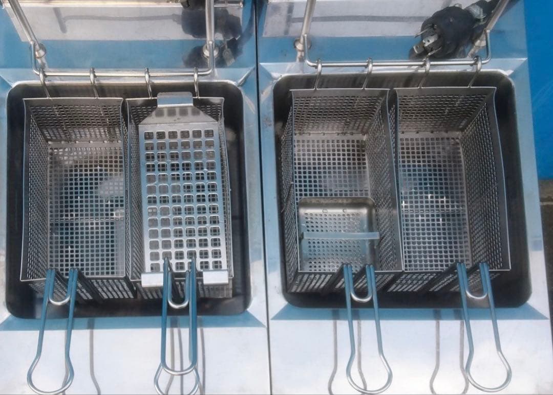 マルゼン MIF-MB7T 電気フライヤーセット3相 200V 2層フライヤー