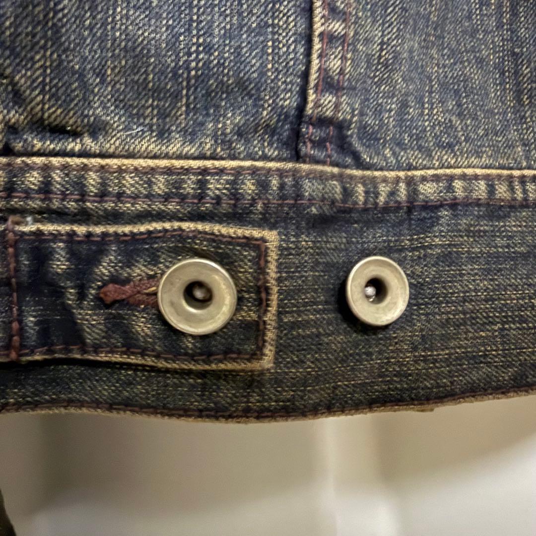 激レア！LED RECHWE 錆 ファー付きデニムジャケット M / y2k