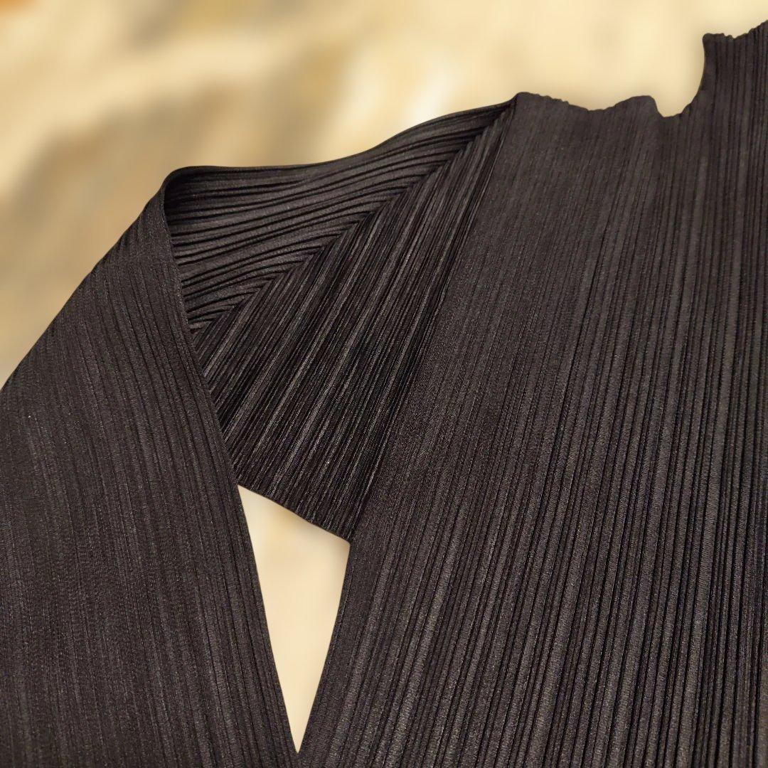 プリーツプリーズ　ブラック　ハイネック　イッセイミヤケ