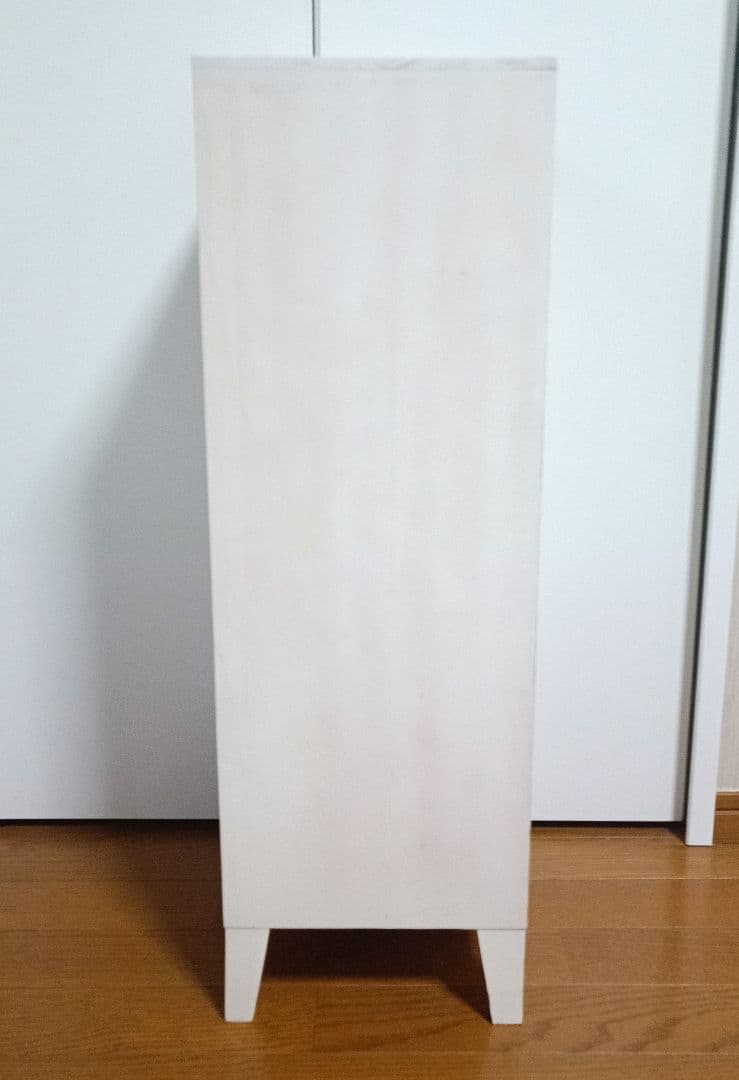 レトロ 6段チェスト キャビネット 北欧 ナチュラル モダン 白 アンティーク風