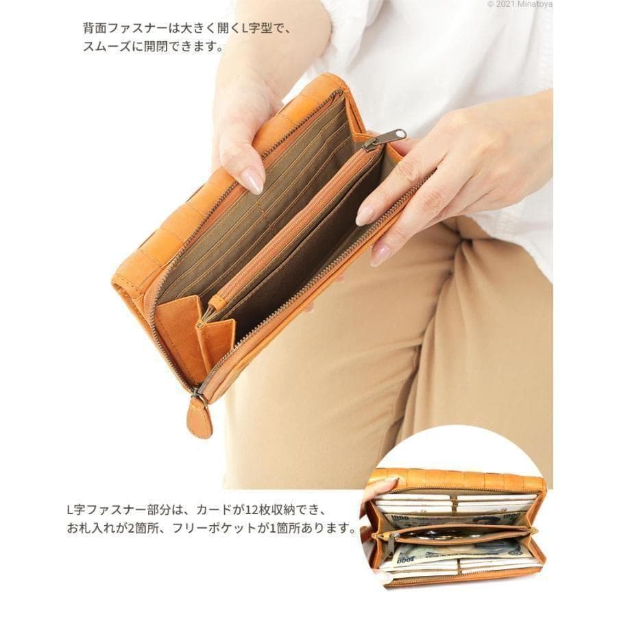 未使用　ズッケロフィラート　レディース　革　お財布　ブランド　牛革　なが財布　R