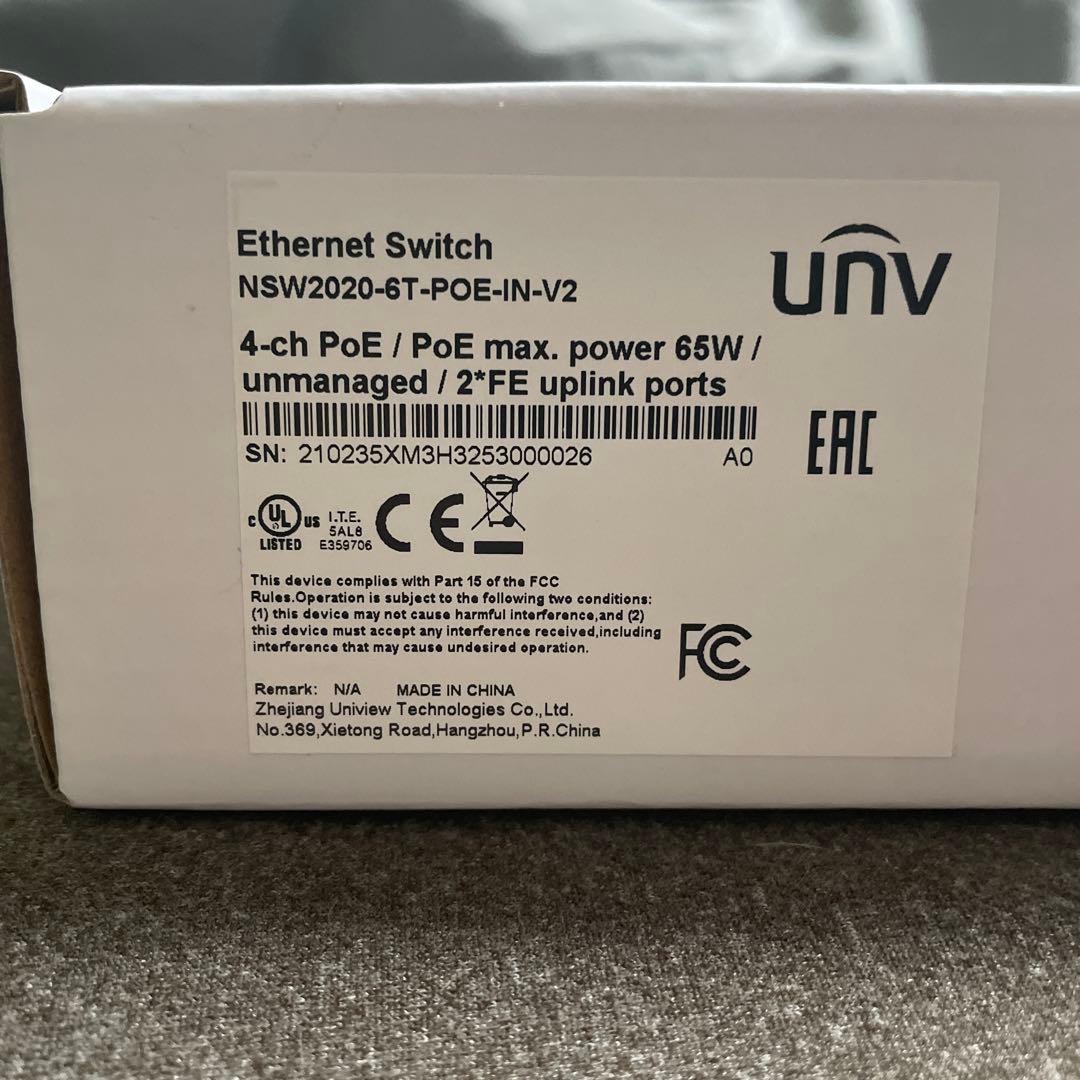 UNV NSW2020-6T-POE-IN-V2 スイッチングハブ