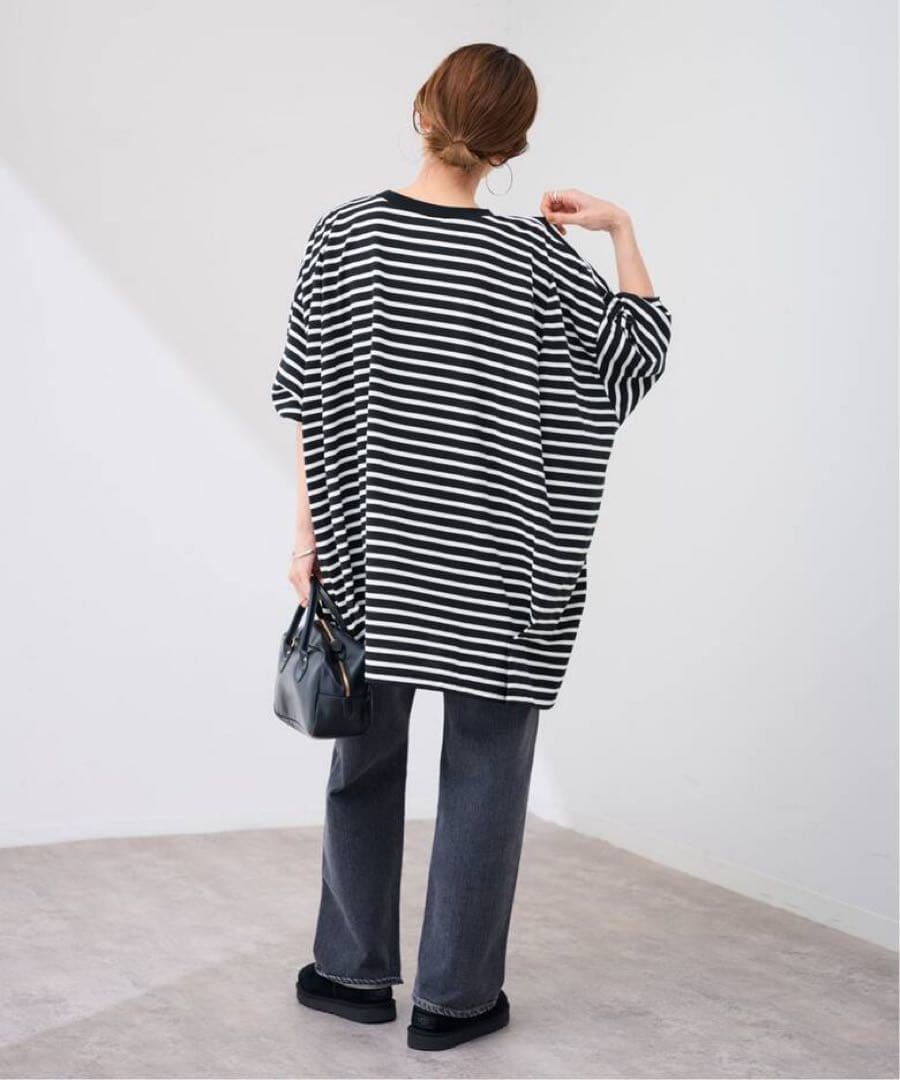 FRAMeWORK onit オニット別注OVERSIZEボーダーロングスリーブ