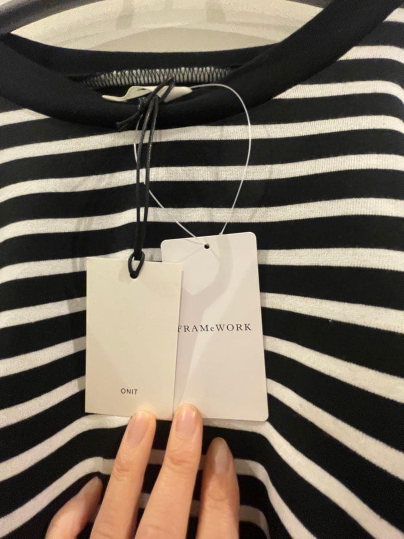 FRAMeWORK onit オニット別注OVERSIZEボーダーロングスリーブ