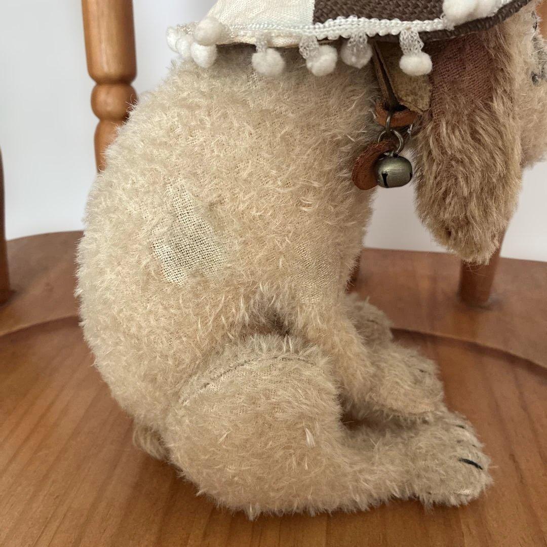 国内作家　ケイタベア　いぬのぬいぐるみ　帽子付き　アンティーク　一点物