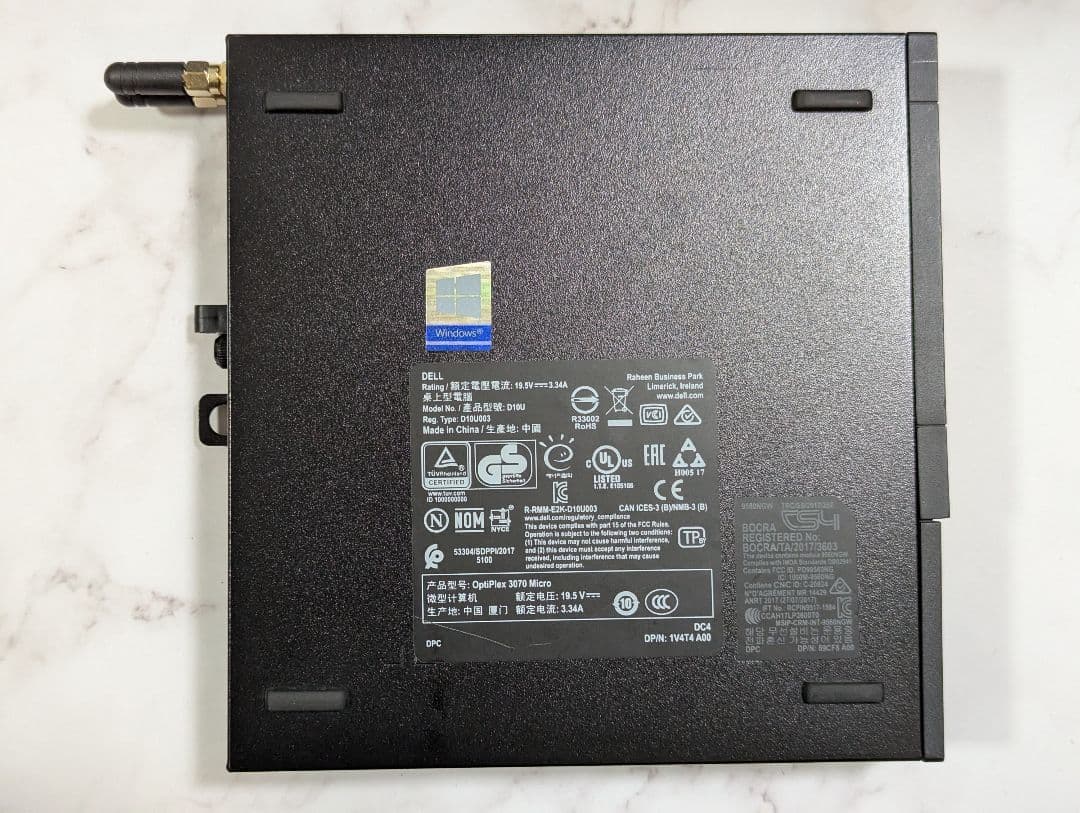 ミニPC DELL OPTIPLEX 3070 micro/core i5 9500T