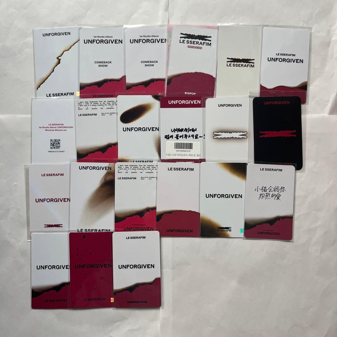 【21枚まとめ売り】LE SSERAFIM UNFORGIVEN サクラ トレカ