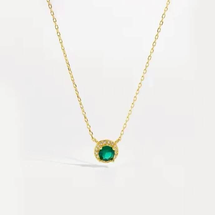 X822 ネックレス レディース ゴールド k18 S925 エメラルド