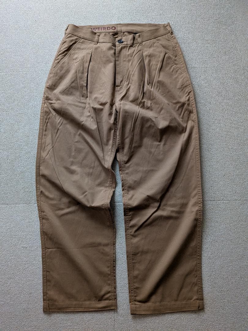 ウィアード トラウザーズ ワーク パンツ チノパン W34 日本製 ベージュ