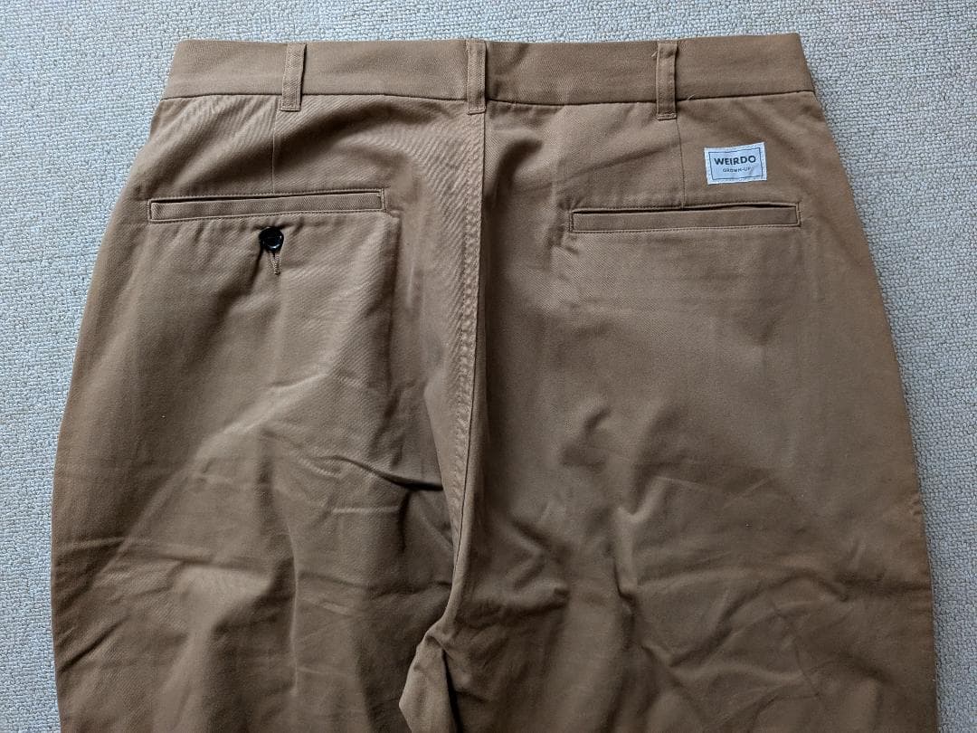 ウィアード トラウザーズ ワーク パンツ チノパン W34 日本製 ベージュ