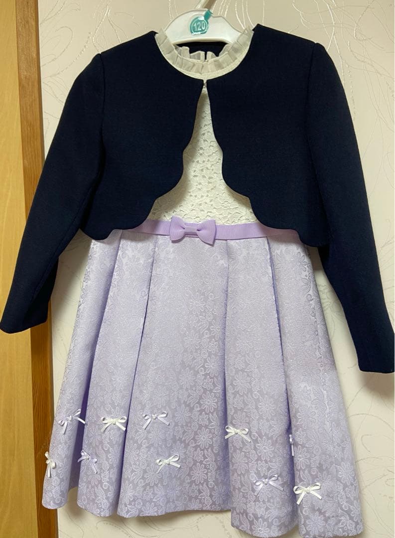 フォーマルドレスセット 120cm ネイビー・ラベンダー a.v.v.