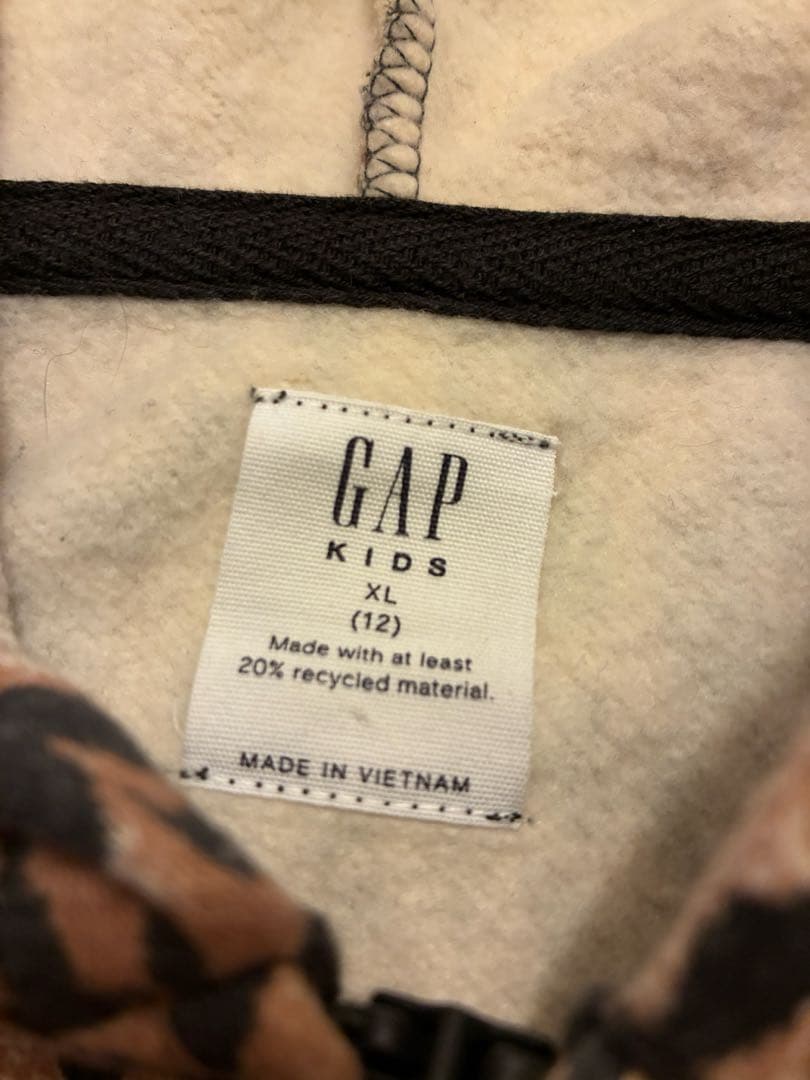 【激レア】old gap zip hoodie平成ギャル y2k ヒョウ柄