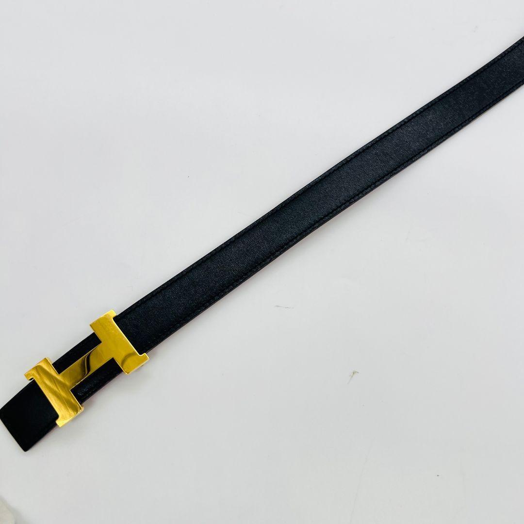 エルメス Hベルト　コンスタンス　リバーシブル　◻︎E ベルト ブラック　レザー