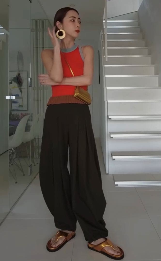 パンツ OMMO TUCK BALLOON PT