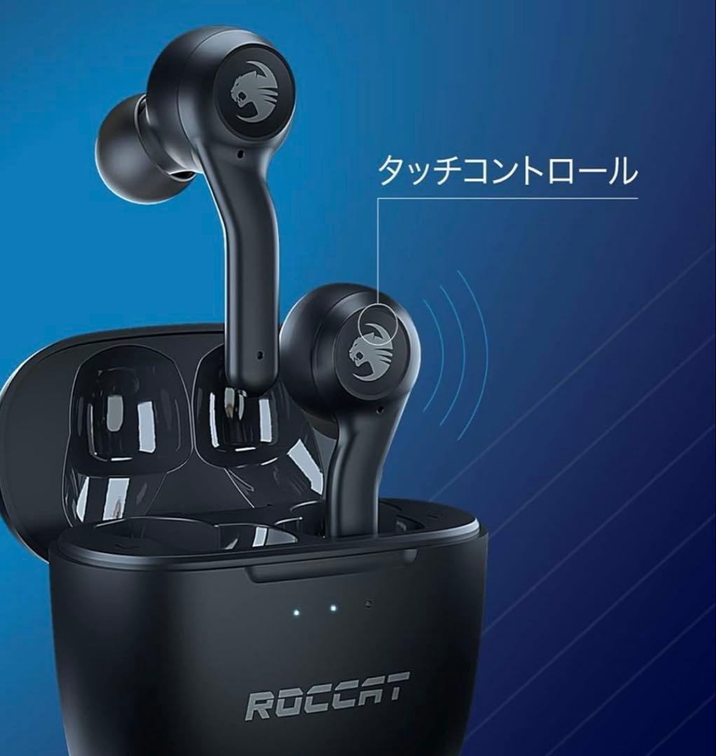 ロキャット ワイヤレスイヤホン Syn Buds Air ゲーミングイヤホン　黒