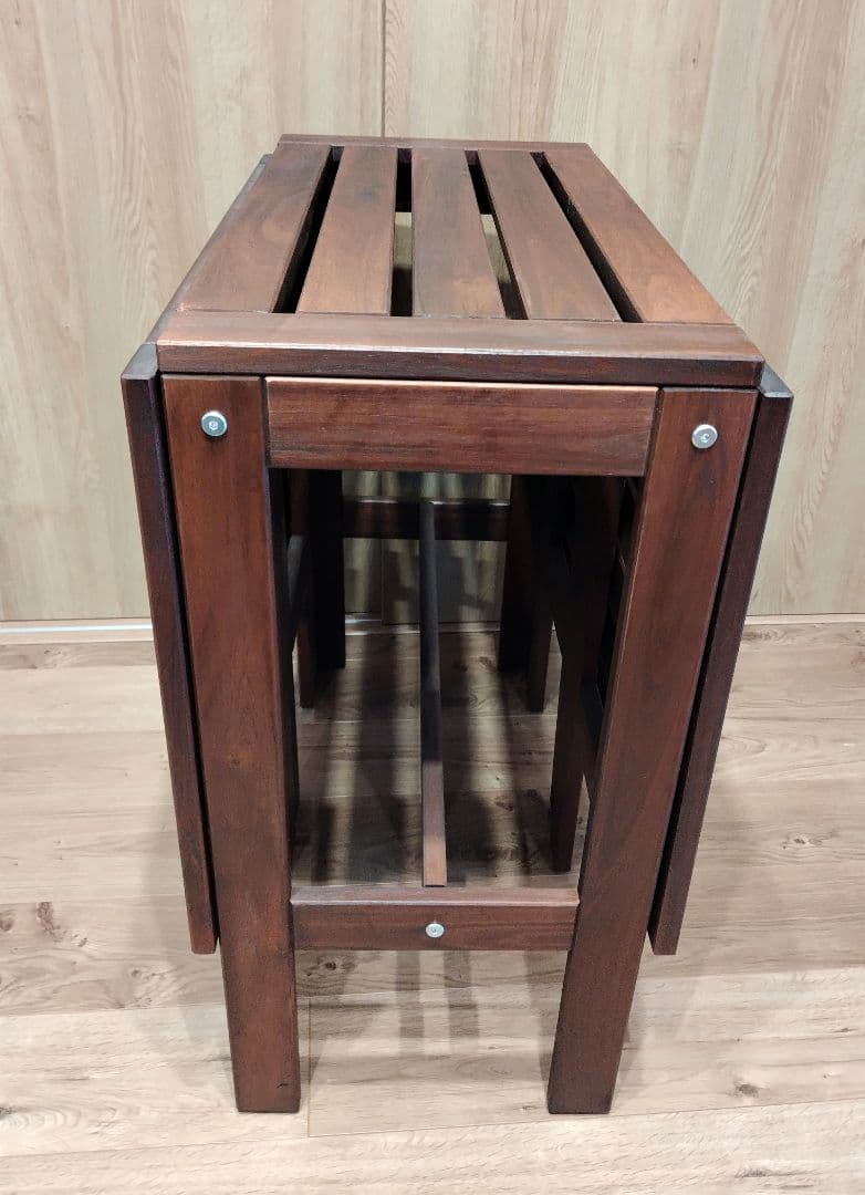 【送料込】美品　IKEA イケア　エップラロー折りたたみテーブル　テーブル　木製