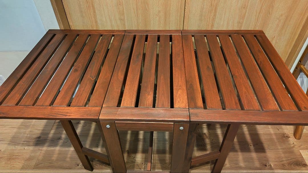 【送料込】美品　IKEA イケア　エップラロー折りたたみテーブル　テーブル　木製