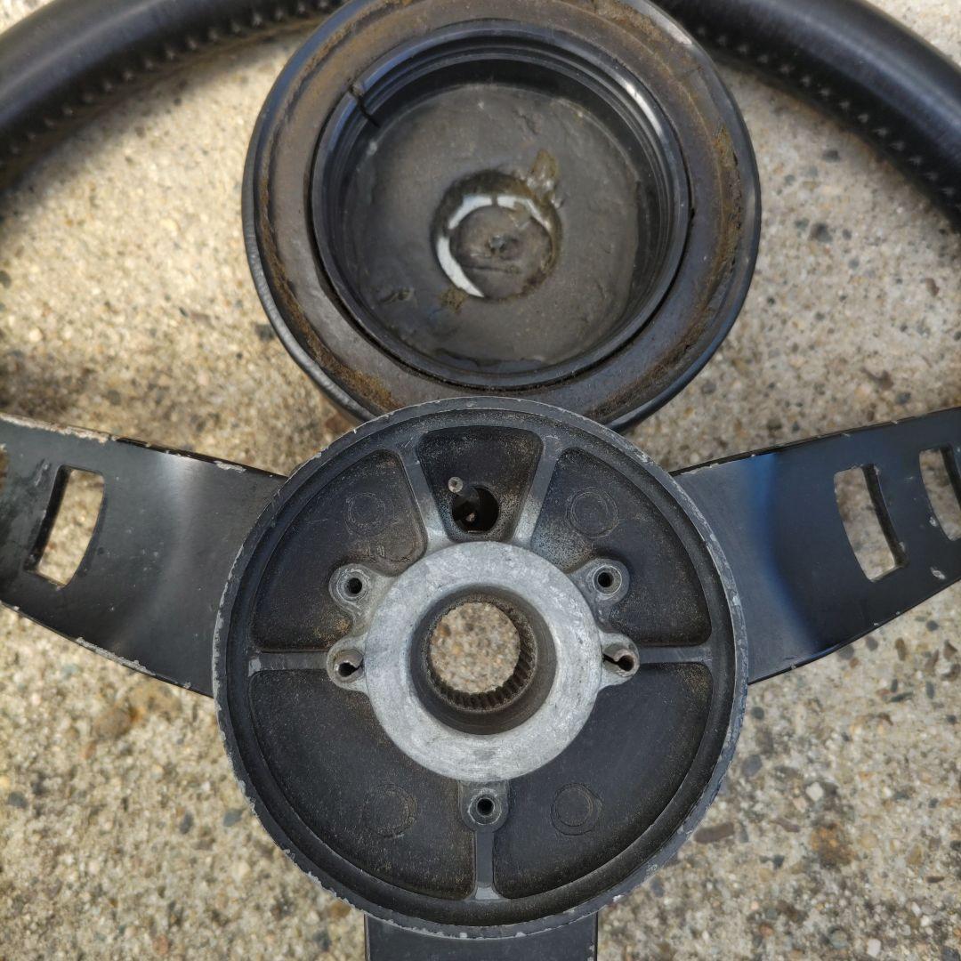 hako_pmcsさん専用　 ダットサンコンペ　 ステアリング 3スポーク 黒