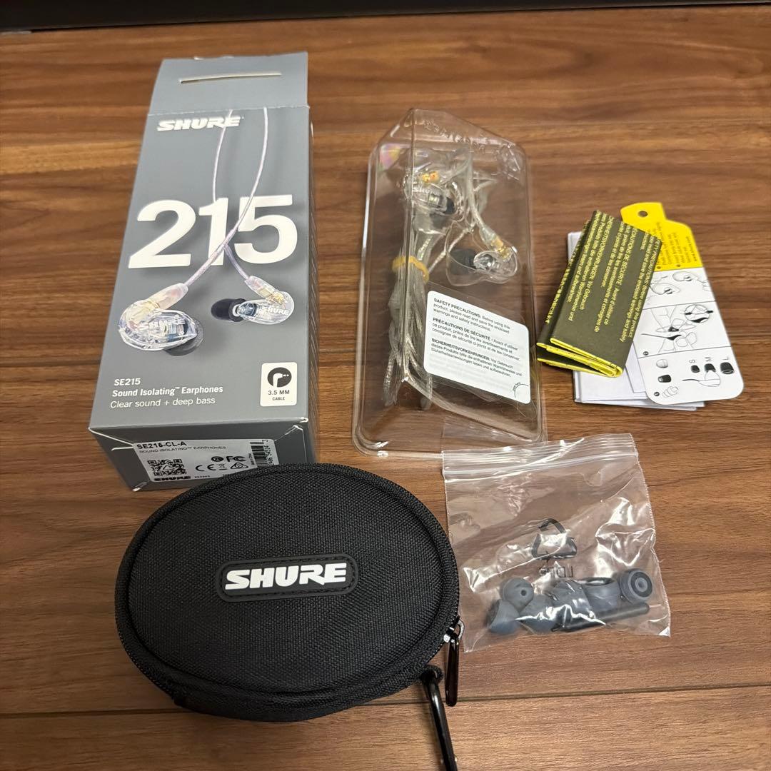 SHURE シュア イヤホン 有線 SE215-CL-A クリア