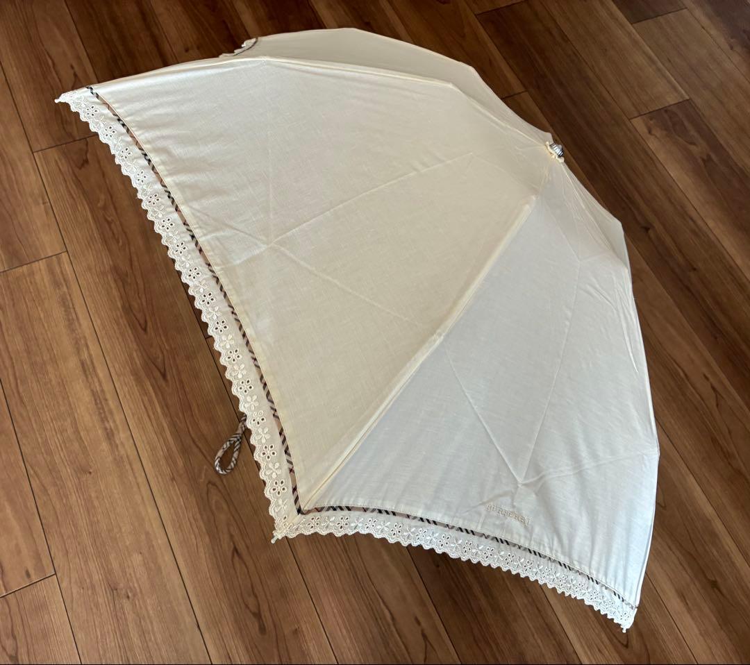 新品未使用 Burberry 折りたたみ傘 晴雨兼用 カバー付き