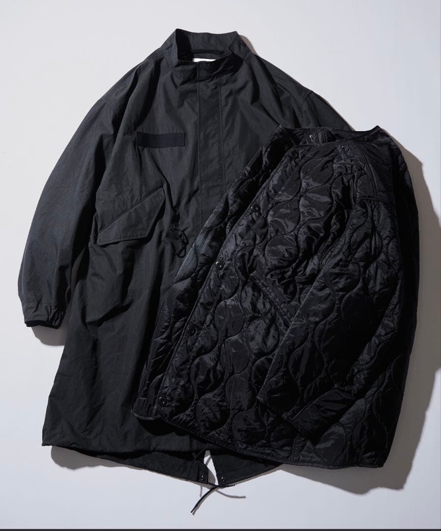 FREAK’S STOREフリークスストア モッズコート キルティングライナー黒