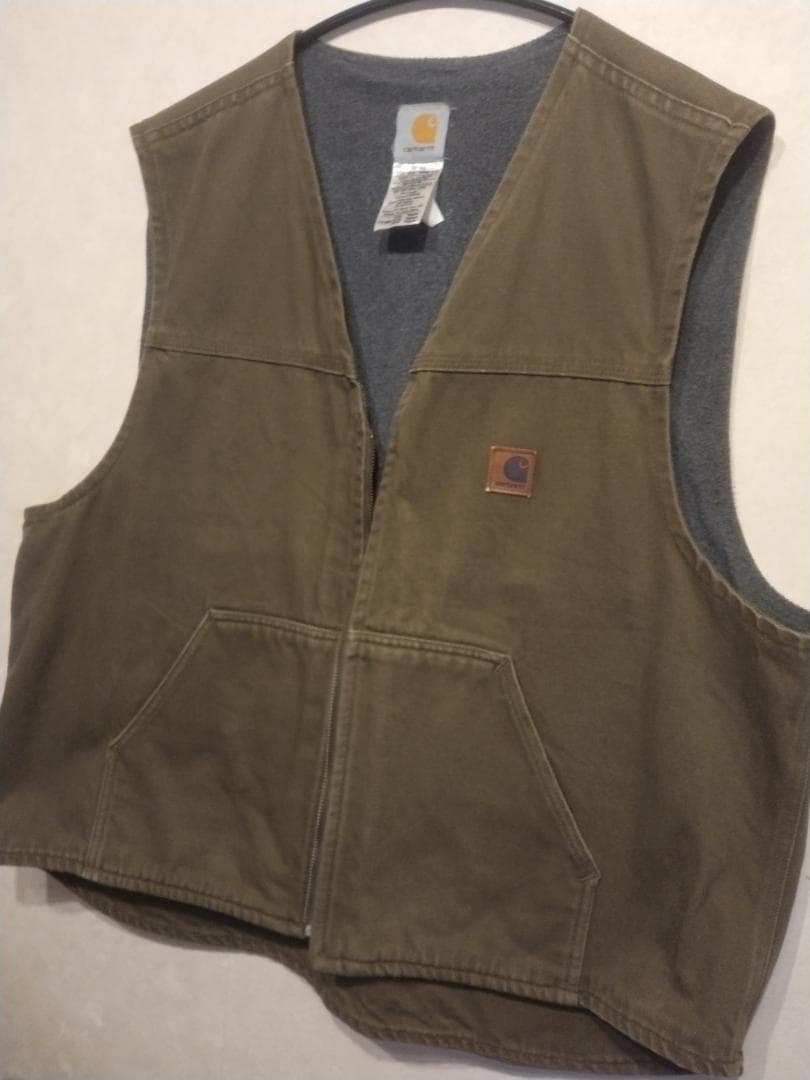 USA製 00年代 Carhartt オリーブ ベスト 2XL