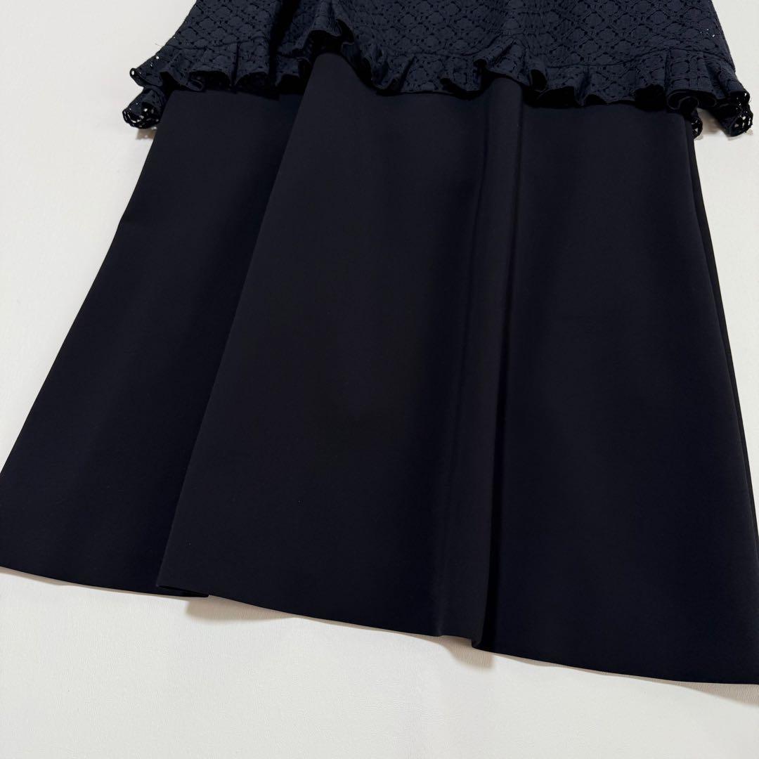 新品✨️フォクシー✨２点セット　レイヤードワンピース（L）ブラック　Aライン