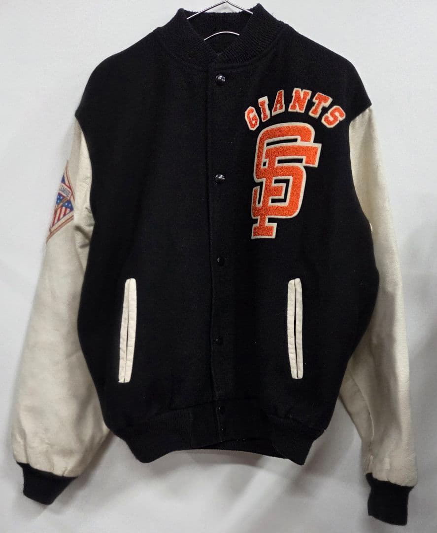 チョークライン ヴィンテージ GIANTS スタジャン ブラック/ホワイト