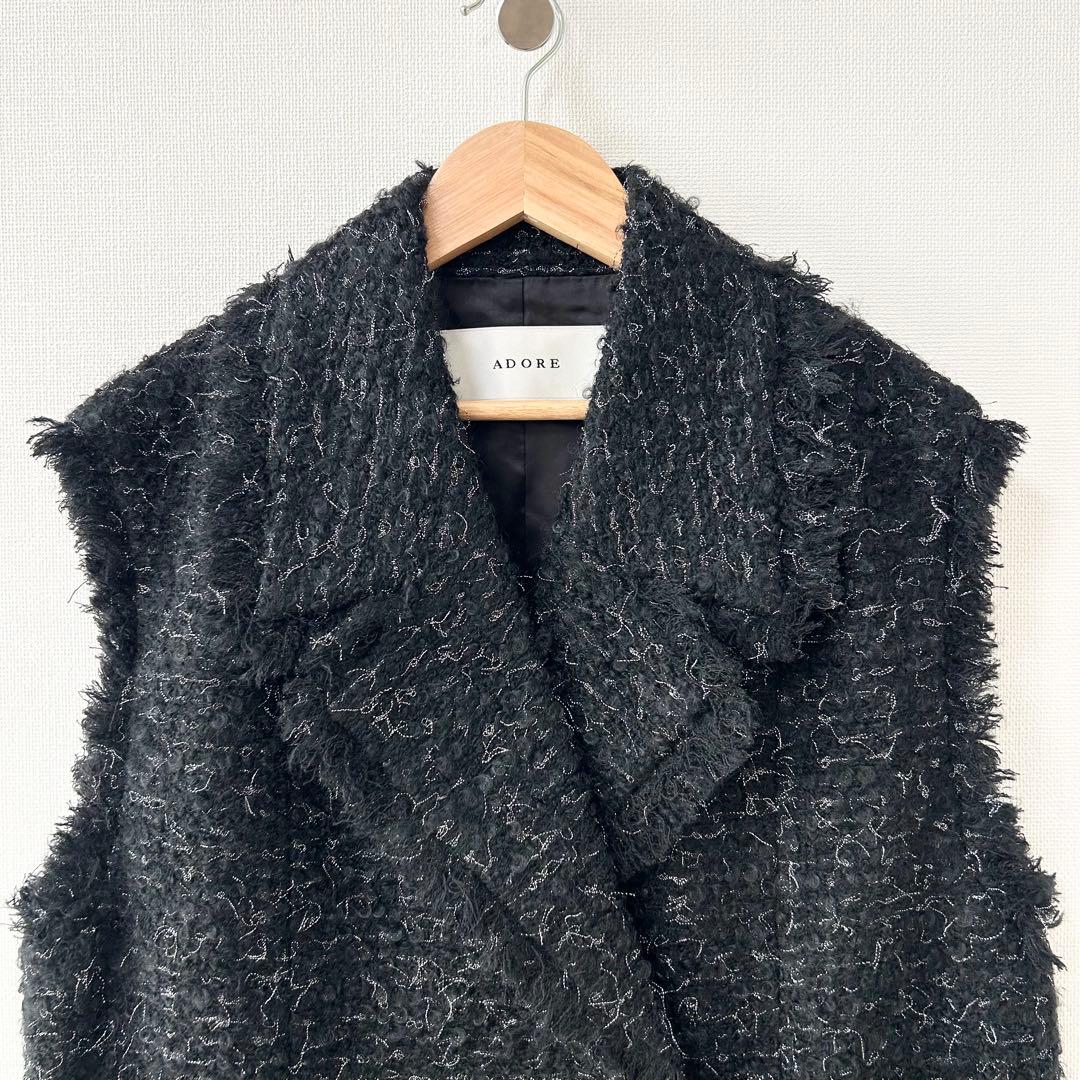 2025年モデル✨ADORE ファンシーツィードジレジャケット　ブラック