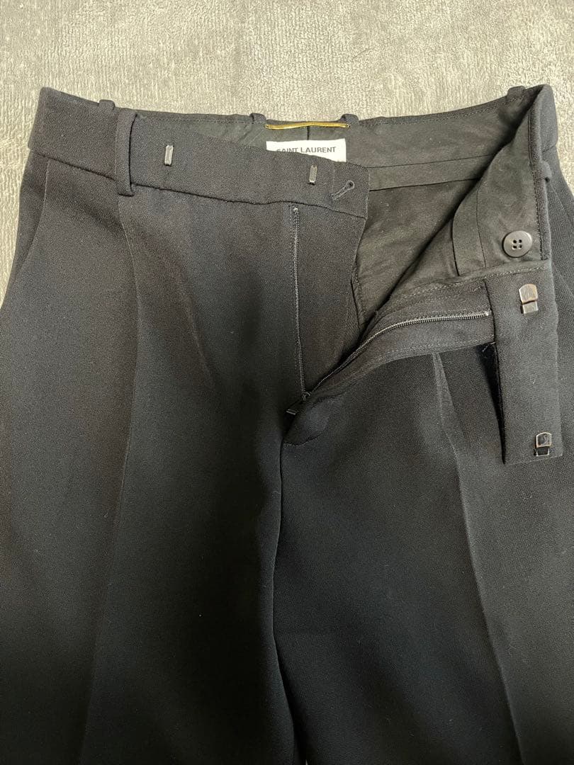 SAINT LAURENT PARIS 1タックウールスラックス