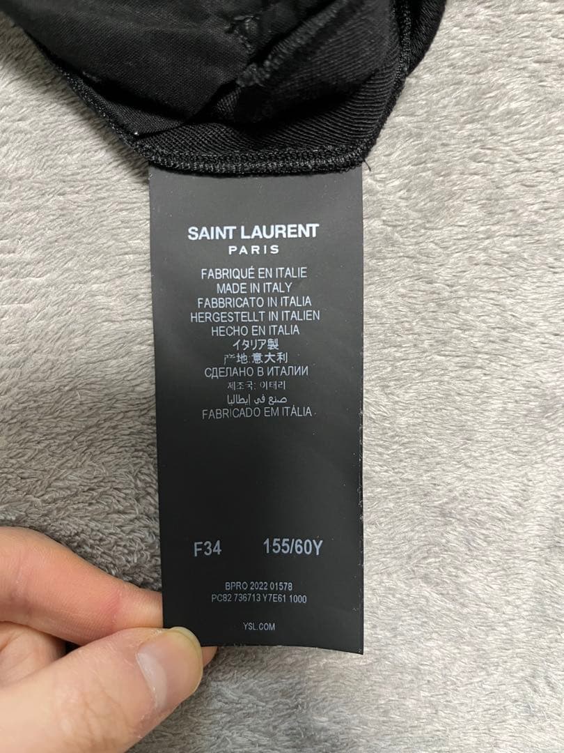 SAINT LAURENT PARIS 1タックウールスラックス