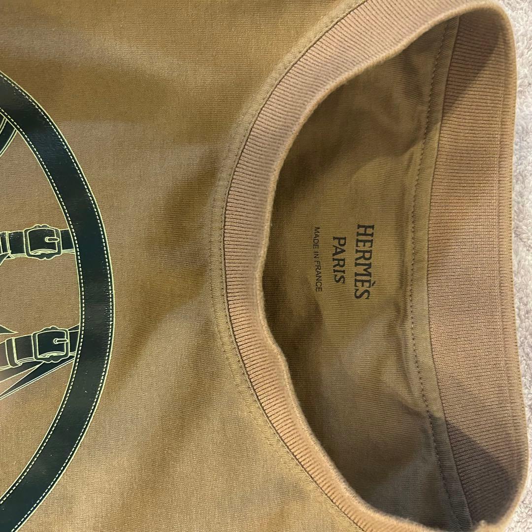 HERMES エルメス 2022AW 朝の散歩 Tシャツ コットン ブラウン