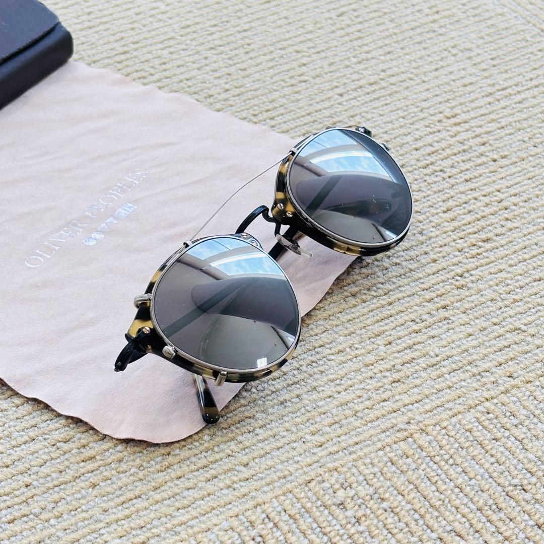 【極美品】OLIVER PEOPLES 505 雅 DTBK クリップオン付き