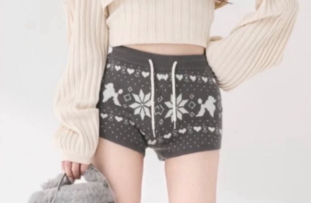 ノルディックニットショートパンツ ダーリッチ