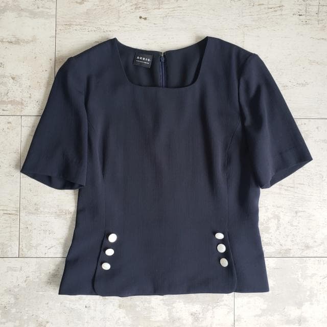 アクリス AKRIS ☆ セットアップ スカート シルク混 半袖 40 薄手