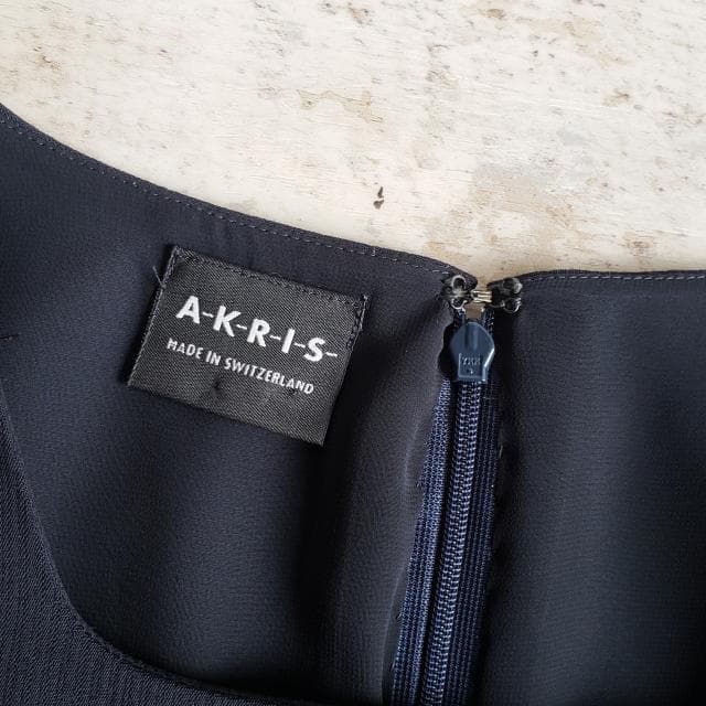 アクリス AKRIS ☆ セットアップ スカート シルク混 半袖 40 薄手