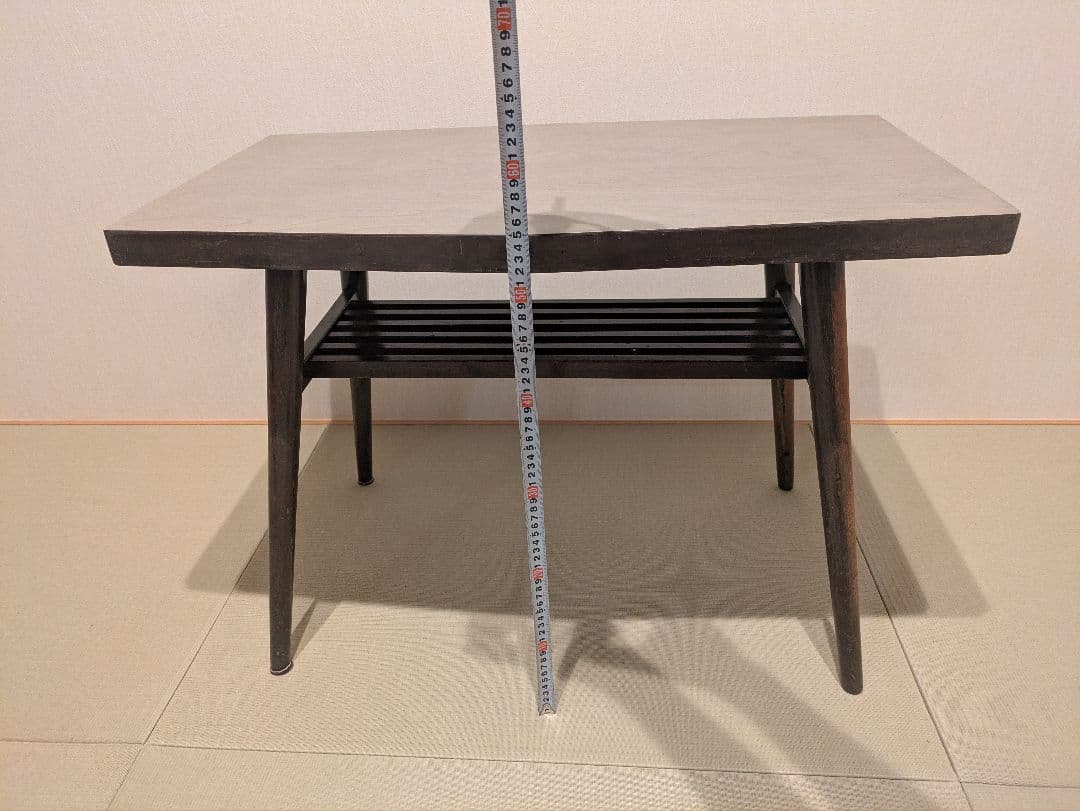 【北欧ミッドセンチュリー風】サイドテーブル マガジンラック付き コーヒーテーブル