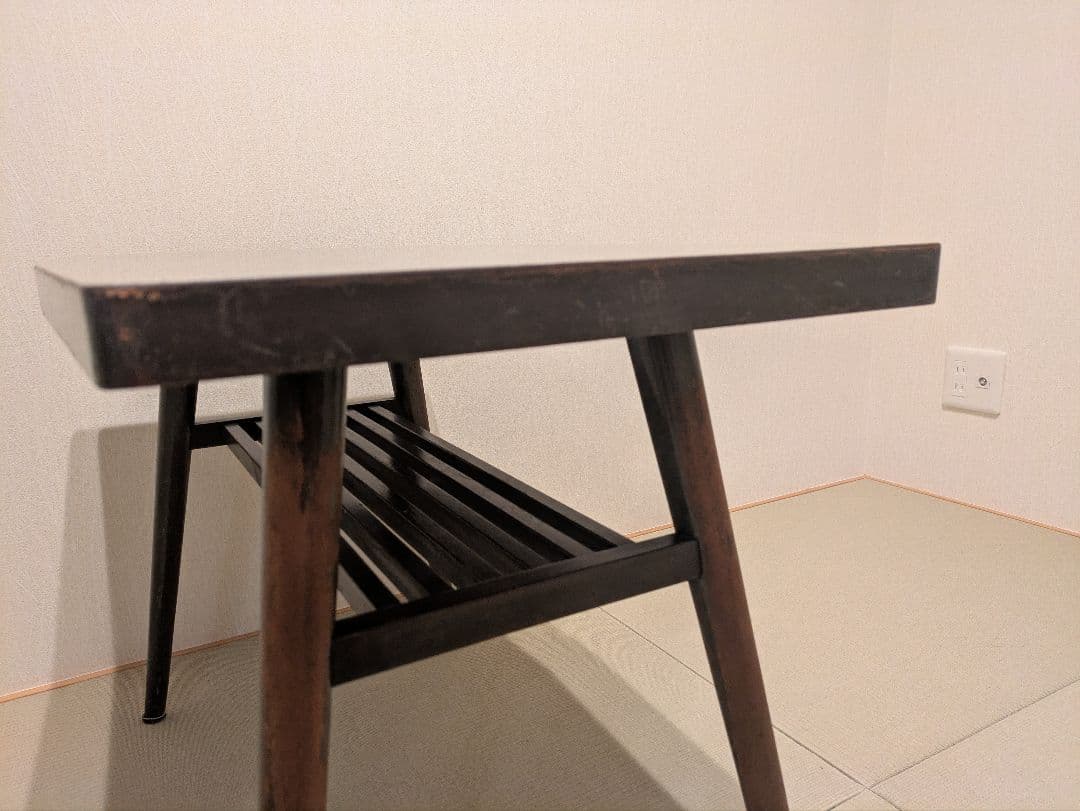 【北欧ミッドセンチュリー風】サイドテーブル マガジンラック付き コーヒーテーブル