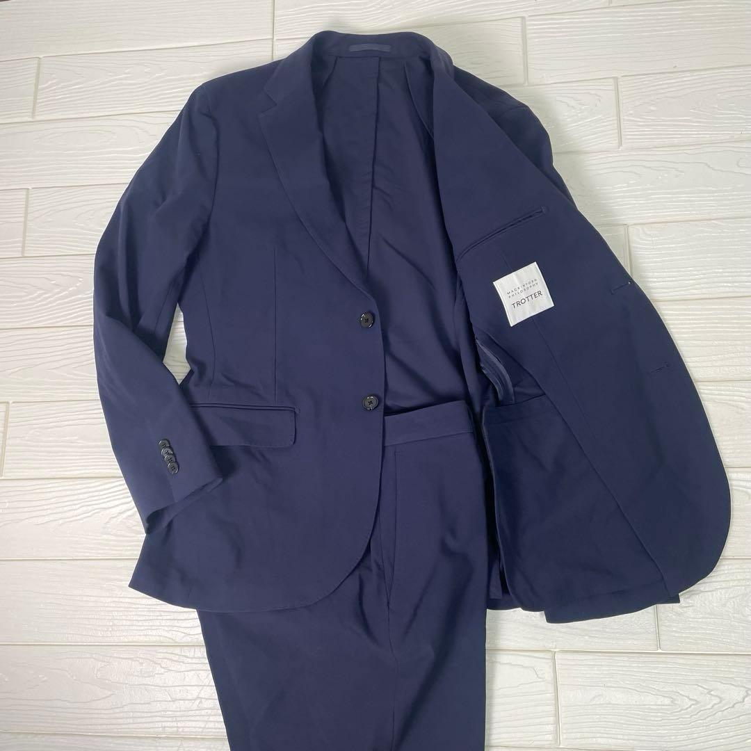 マッキントッシュフィロソフィー　トロッター　スーツ　ネイビー　メンズ