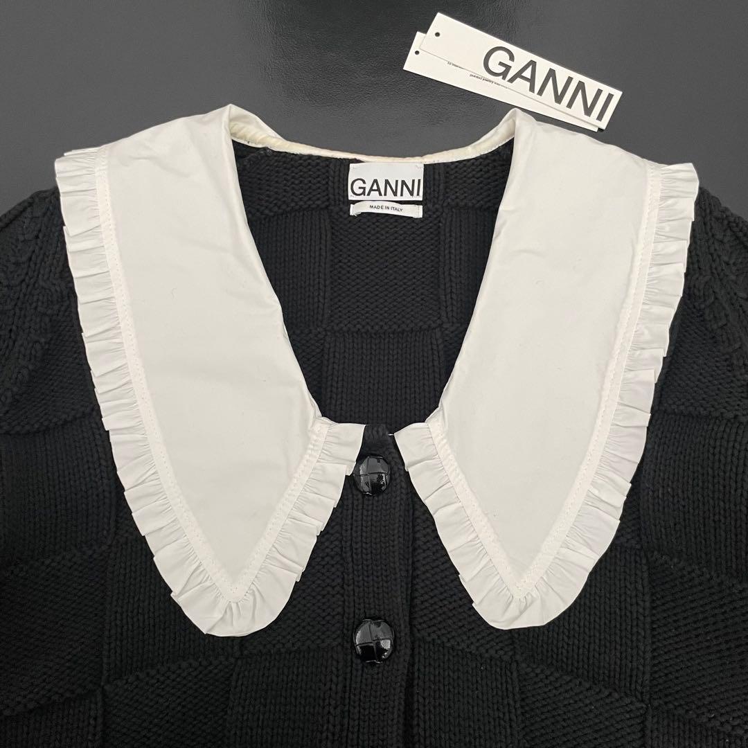 Ganni ガニー ポプリン カーディガン ブラック