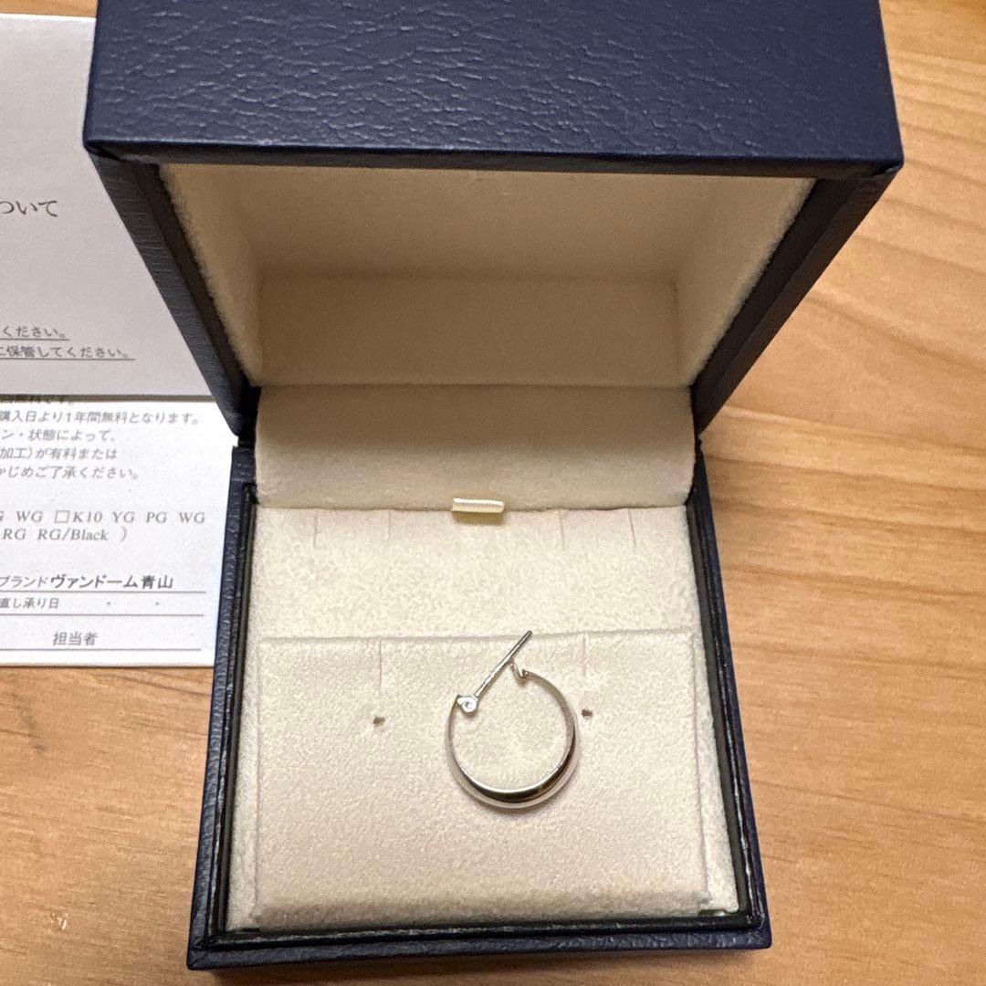VENDOME AOYAMA プラチナ フープピアス 中サイズ