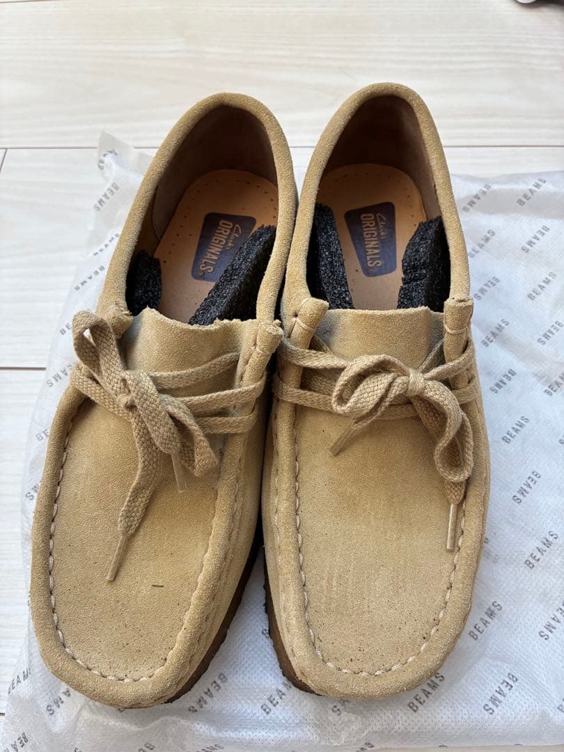 美品　Clarks クラークス　ワラビー　スエード モカシン 23.5 cm