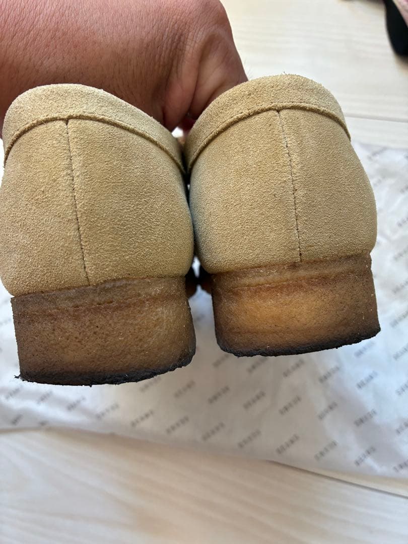 美品　Clarks クラークス　ワラビー　スエード モカシン 23.5 cm