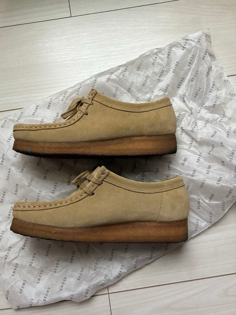 美品　Clarks クラークス　ワラビー　スエード モカシン 23.5 cm
