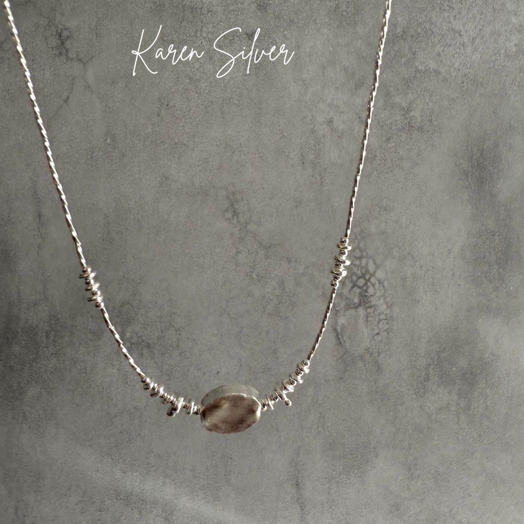【セール中】カレンシルバー ビーズ付きネックレス