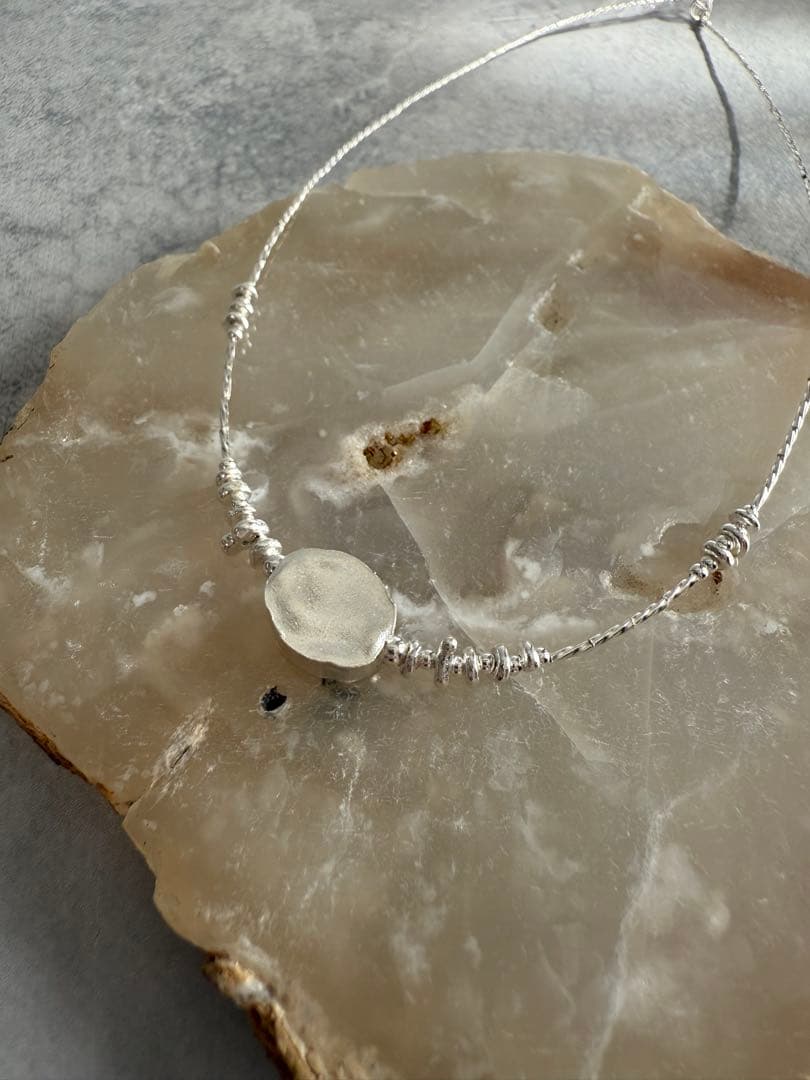 【セール中】カレンシルバー ビーズ付きネックレス