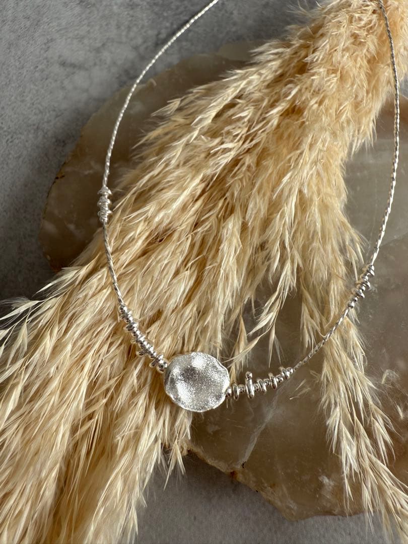 【セール中】カレンシルバー ビーズ付きネックレス